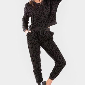 COPY - Sonya Flocked Leopard Joggers